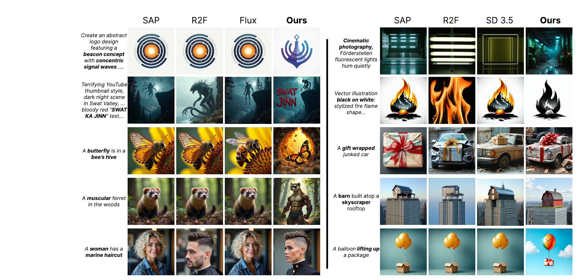 LeSAMP qualitative image-generation comparisons